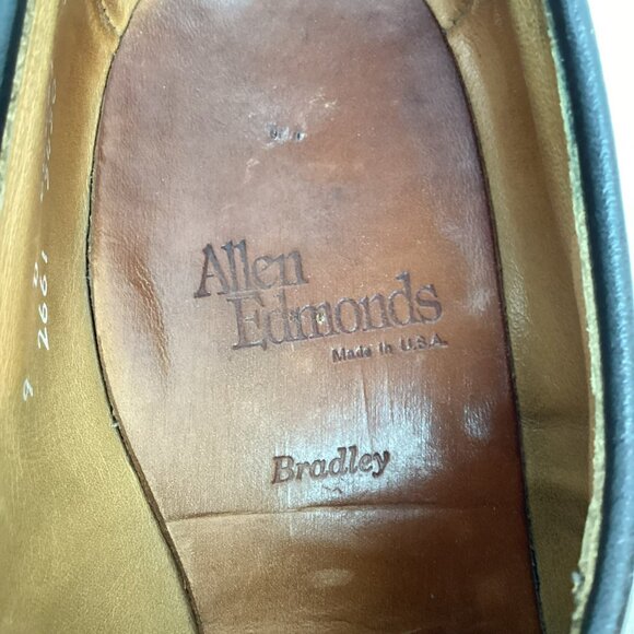 Allen Edmonds Bradley Split Toe Leather Mens 9D Derby Dress Shoes Made In USA - Picture 9 of 11